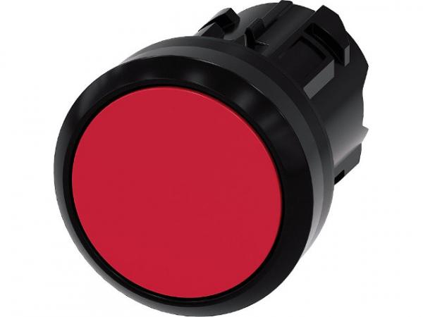 Drucktaster, 22mm, rund, rot, Druckknopf, 3SU1000-0AB20-0AA0