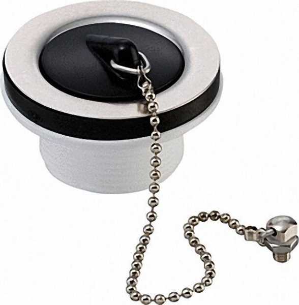 Ablaufventil 1 1/2'' x 55mm mit Stopfen und Kette