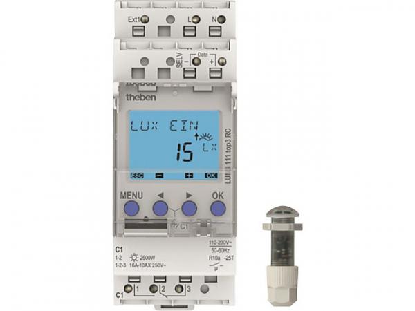 Dämmerungsschalter theben LUNA 111 top3 EL, 220-240V Einbau-Lichtsensor, Digital
