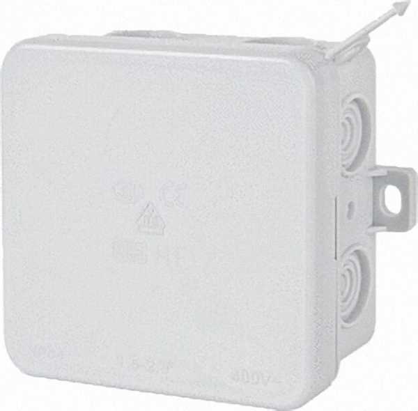 VDE-Aufputz-Abzweigkasten flammwidrig / FR/AP grau 75x75x40mm, IP54