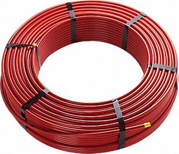 Polybuten-Rohr rot 12 x 1, 3 dreifach coestrudiertes, sauerstoff dichtes Polybutenrohr, Rolle mit 20