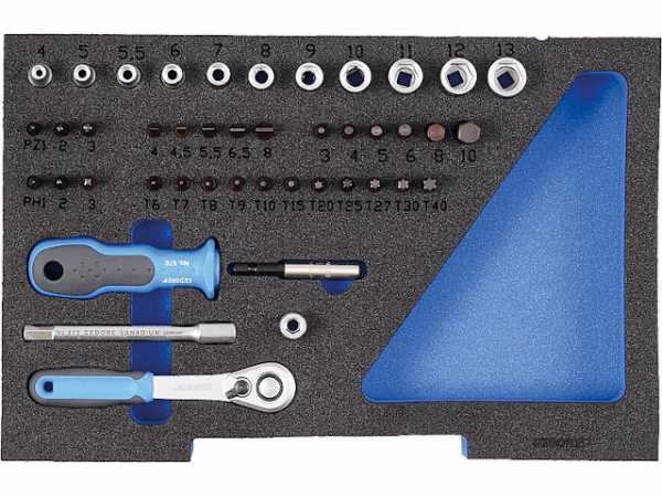 Steckschlüsselsatz GEDORE 44-teilig, 1/4', für L-BOXX 136