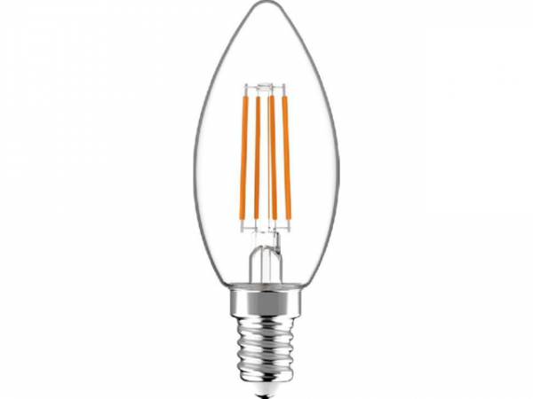 LED Filament Leuchtmittel - Kerze C35 E14 4.5W 470lm 2700K Klar 330°