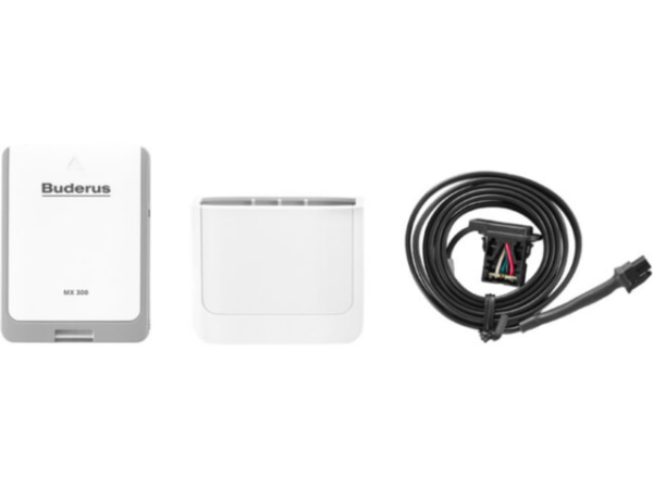 Buderus Funkmodul Basis Set MX300 Set B, kabellose Steuerung für Wärmepumpen-Hybridsysteme, WLAN-kompatibel 7738113773