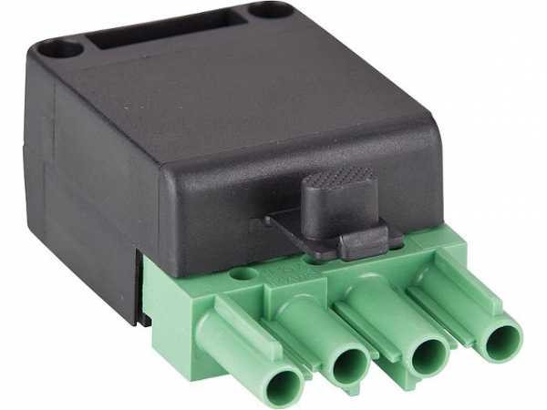 Stecker 4-polig grün/schwarz, 250/400V, 16A System Wieland