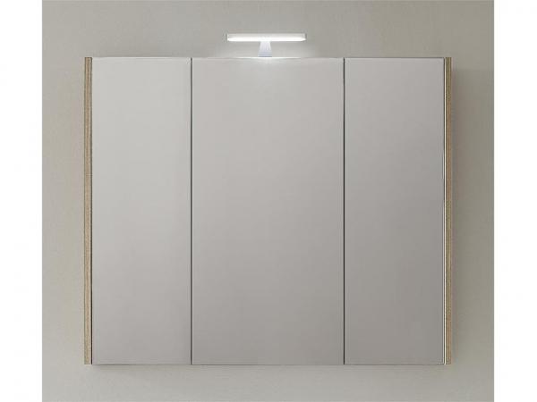 Spiegelschrank mit Beleuchtung Tranche ecru 3 Türen 950x750x188mm