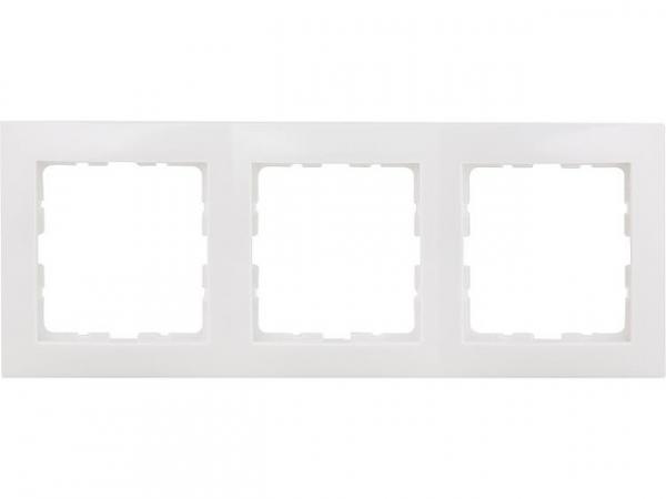 Rahmen Berker 10138989, 3fach S.1 polarweiß, glänzend, 1 Stück