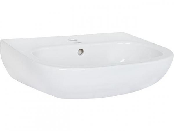 Waschtisch Duravit D-Code 550 mm mit Überlauf, 1 Hahnloch, weiss