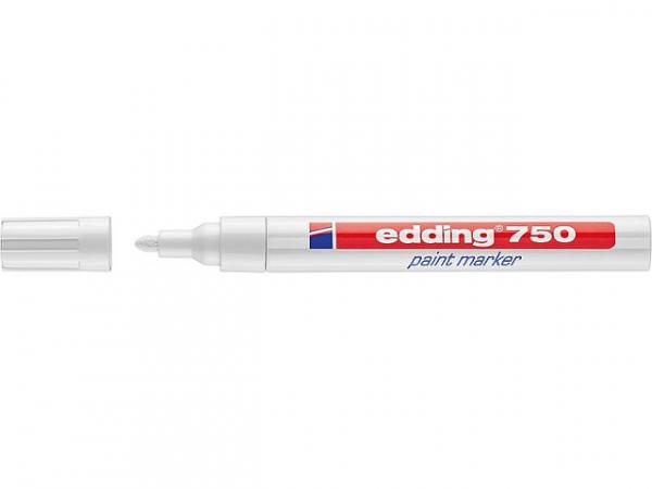 EDDING Lackmarker 750 weiß Strichbreite 2 - 4mm Rundspitze