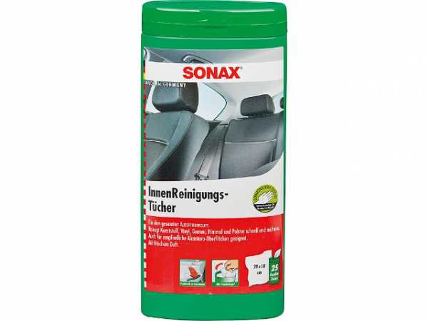 Sonax Innen-Reinigungstücher, Kunststoffbox, VPE 25 Stück