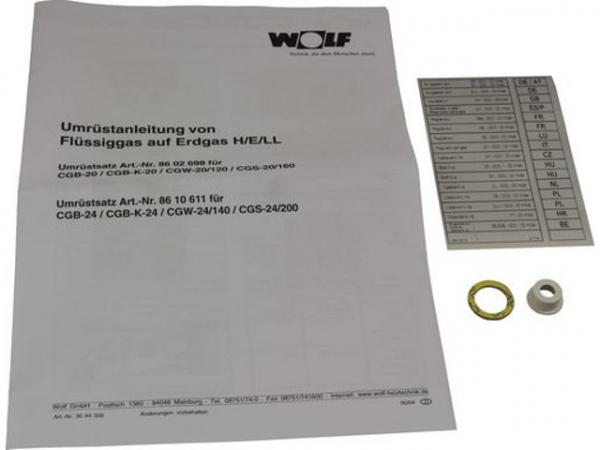 WOLF 8610611 Umrüstsatz Flüssigg.auf Erdg. 24 kW