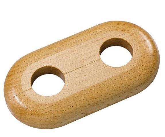 Holz-Doppelrosette Typ Schwarzwald Buche - 19mm