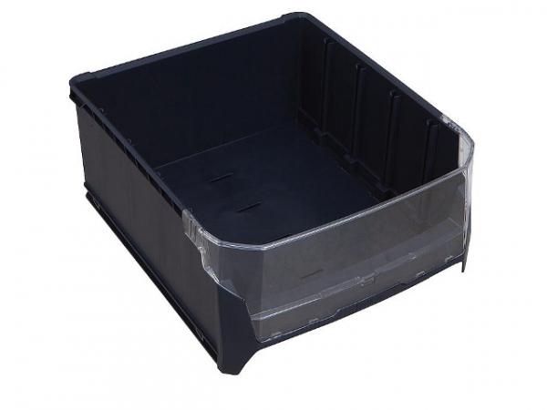 Kunststoffbox S-BOXX G mit Sichtfenster dunkelgrau 351x300x153mm