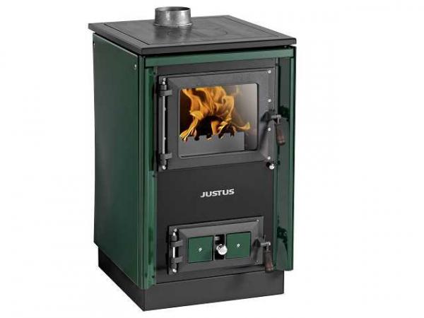 JUSTUS Festbrennstoffherd Rustico-50 2.0, grün