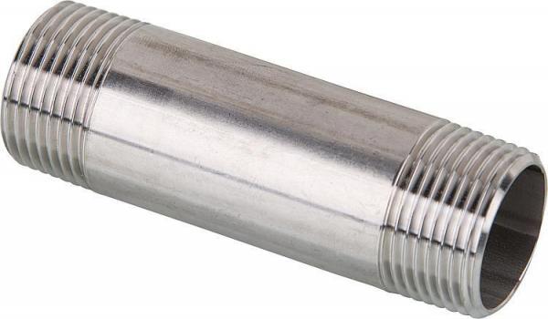 Rohrdoppelnippel, Größe DN 80 (3"), Edelstahl V4A