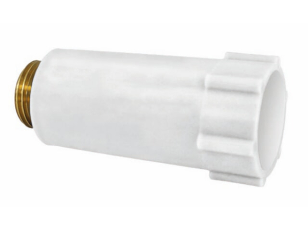 Baustopfen DN20 aus Kunststoff weiß, Messing Einsatz, 3/4" L=79mm, d 34,5mm