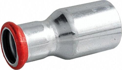 EUROTUBI C-Stahl Pressfitting Absatznippel, Dn 76,1 x DN 42