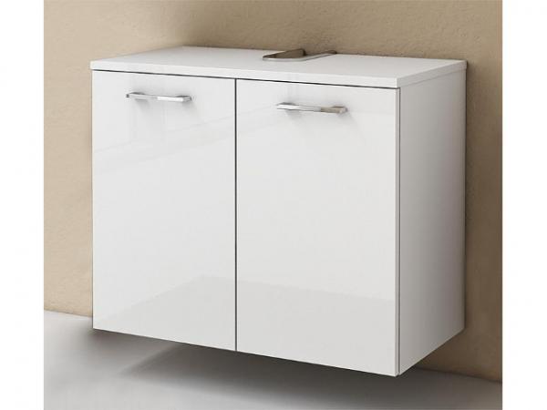 Waschtischunterschrank ESTRA weiß Hochglanz 2 Türen 700x572x370mm