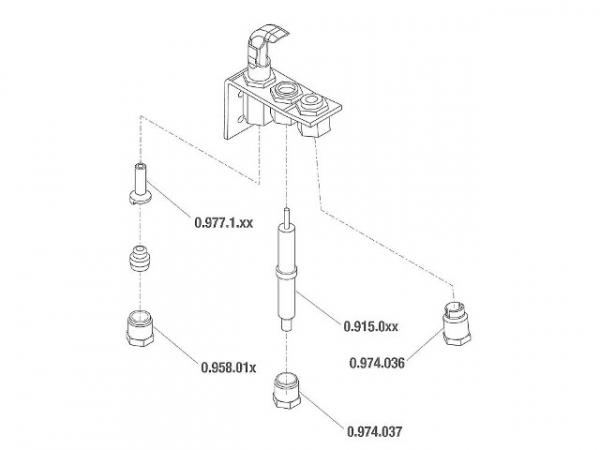 Überwurfmutter für Thermoelementebefe- stigung, pas. Ser. 140/145/1507158/160, Referenz-Nr.: 0. 974,036