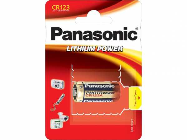 PANASONIC Fotobatterie Lithium CR-123AEP 3V Dm 17x35mm