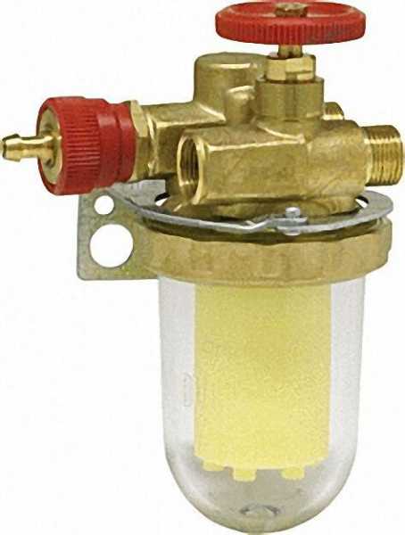 OVENTROP Heizölfilter mit Rücklaufzuführung brennerseitig Aussengewinde 3/8'' tanks. Innengewinde3/8