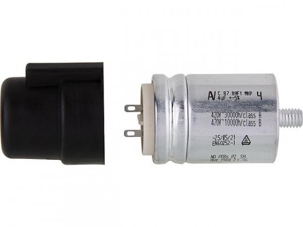 Kondensator 4 uF für AEG-Motor, 1001191, ersetzt 4128