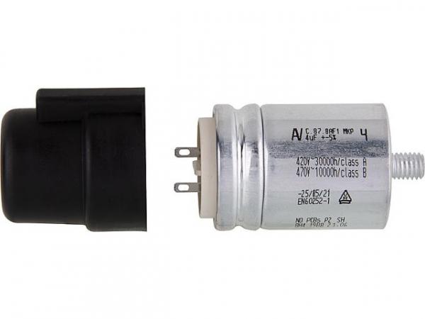 Kondensator 4 uF für AEG-Motor, 1001191, ersetzt 4128