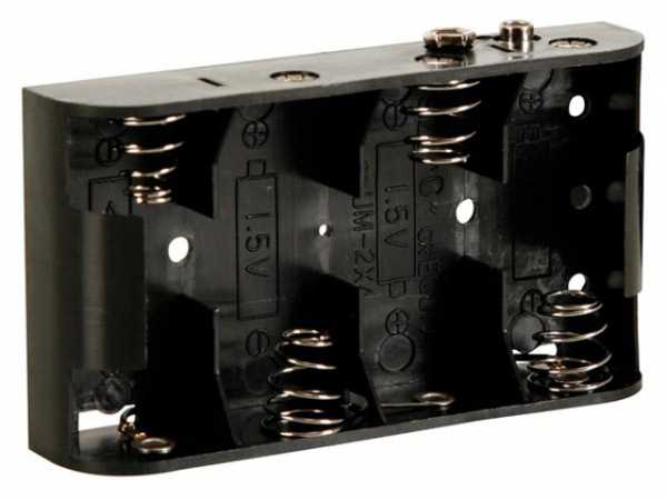 Batteriehalter für 4xC Batterien mit Druckknopfanschlüssen BH243B