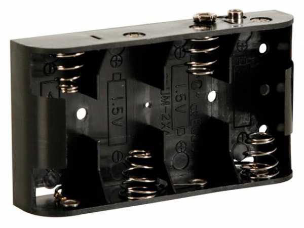 BATTERIEHALTER FÜR 4xC-BATTERIEN (MIT DRUCKKNOPFANSCHLÜSSEN) BH243B