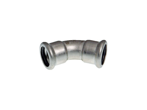 Buderus Logafix Edelstahl Bogen 45° d108 M-Kontur V2A EPDM O-Ring LBP-Funktion Innen/Innen