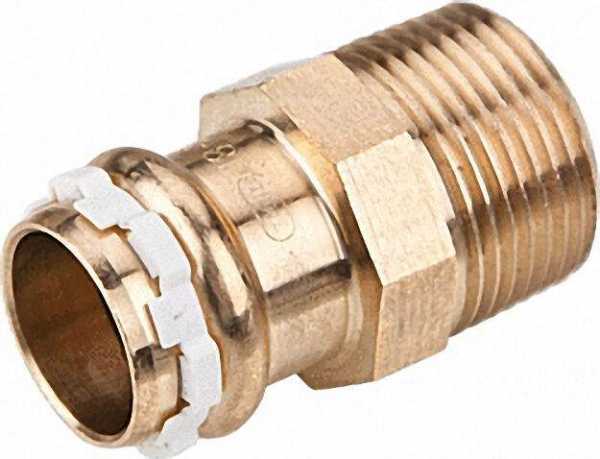 Solar Pressfitting Übergangsnippel mit AG, 22mm x 3/4'', Typ VCS 4243 G