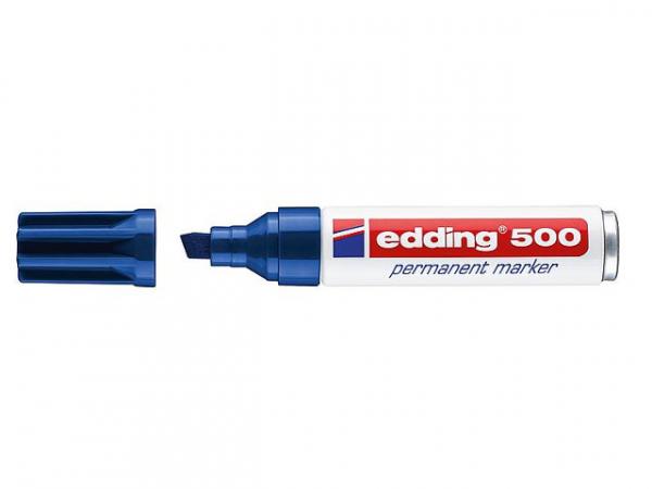 EDDING Permanentmarker 500 blau Strichbreite 2 - 7mm Keilspitze