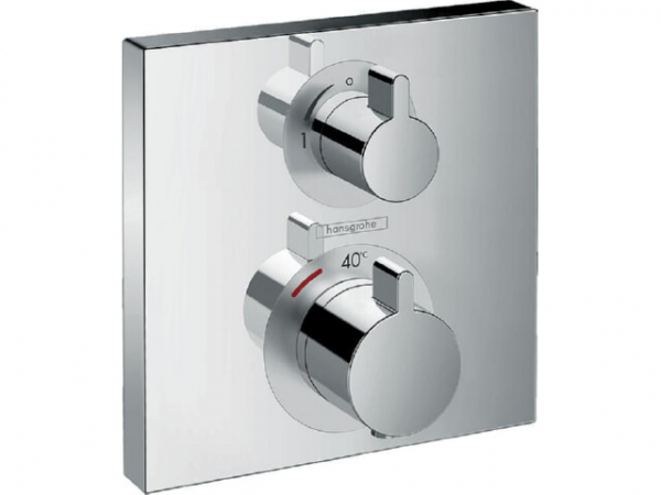 Unterputz Ecostat Square Hansgrohe 2 Verbraucher chrom