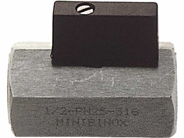 Mini-Kugelhahn, edelstahl AISI 316, IGxIG 1/2" mit Nylonhebel