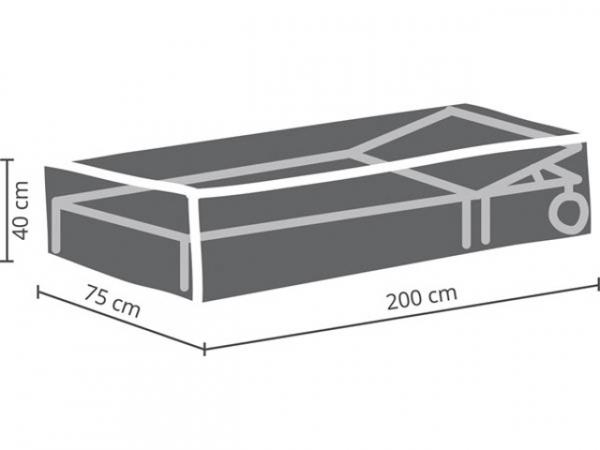 Perel Garden OCSL Schutzhülle Für Sonnenliege, Anthrazit, 200x75x40 cm