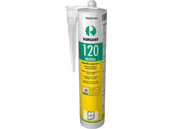 RAMSAUER Neutral 120, dunkelbraun, neutrale dauerelastische 1-K-Silicon Dichtungsmasse, 310 ml