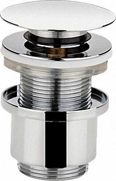 Schaftventil ''Klicker'' 1 1/4'', Messing verchromt, ohne Überlauf Abdeckplatte 64mm
