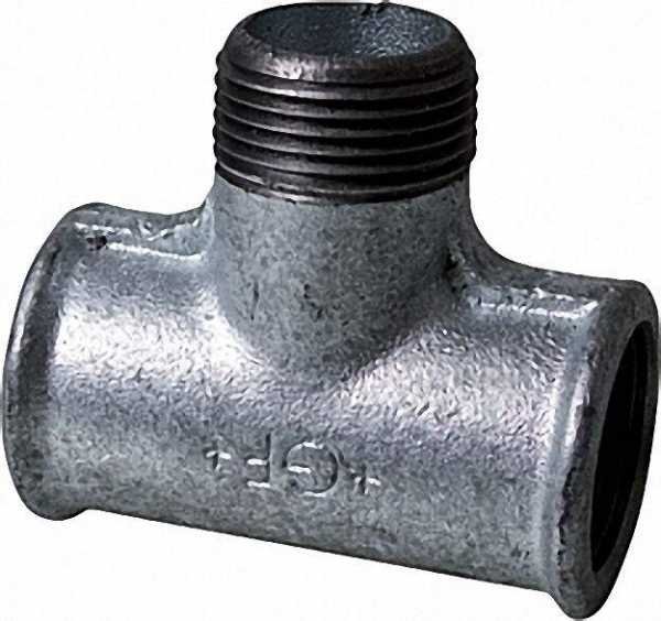 Tempergussfitting verzinkt Nr. 133 T-Stück I/A/I d = 1/2''