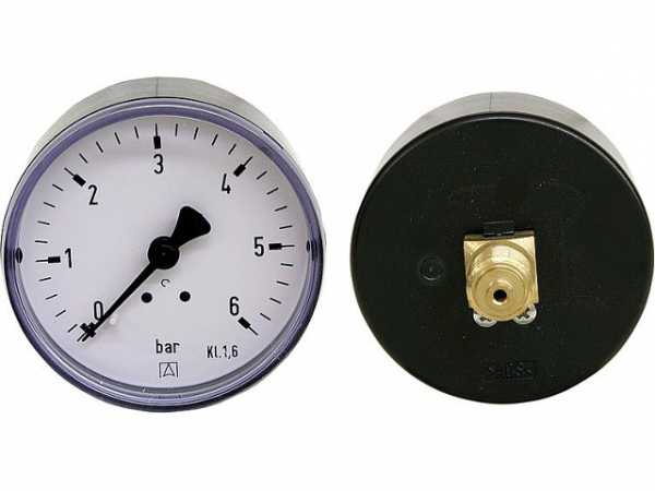 Manometer -1/0 bar, Durchmesser 63mm für G1/4 DN 8 1/4" axial