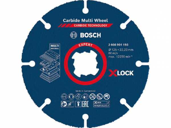 Trennscheibe BOSCH Expert Carbide Multiwheel Ø 125x22,23mm X-Lock