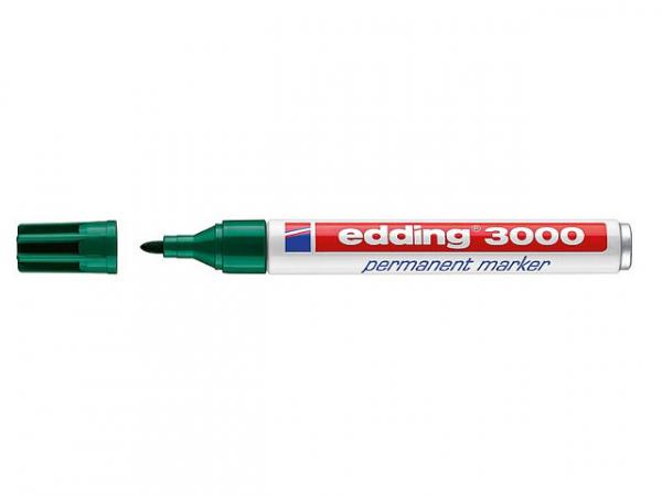 EDDING Permanentmarker 3000 grün Strichbreite 1, 5 - 3mm Rundspitze