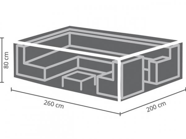 Schutzhülle für Lounge Set 260 cm OCLS260 Abmessungen: 260x200x80 cm