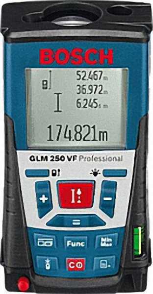 BOSCH 3601K72100 Entfernungsmesser GLM 250 VF 120 x 66 x 37mm 0, 24 Kg