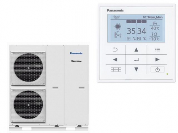 Panasonic Aquarea T-CAP 12kW 400V, R32, Luftwärmepumpe Monoblocksystem, Generation J, Inverter, WH-MXC12J9E8