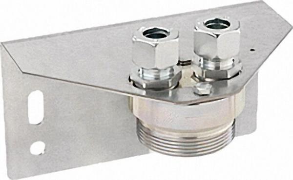 Halterung für 1-Stutzen Gaszähler G2, 5-G4-G6 2'' x RVS 18, 180° drehbar