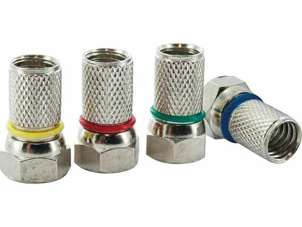 F-Stecker 6,8 - 7,0mm 4-er Set