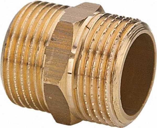 Sechskantnippel Messing 1/2''x1/2''