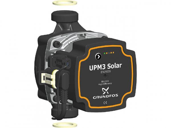 Umwälzpumpe Grundfos UPM3 15-145,Länge 130mm Solar DN25 (1') AG, 9 Uhr, PWM-C4