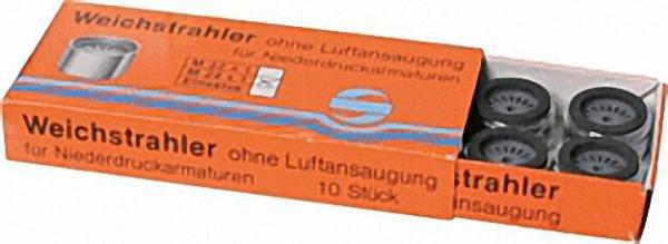 Weichstrahlregler-Niederdruck ohne Prüfür AG M24X1 mit Gummidichtung ohne Zahnkranz VPE 10 Stück