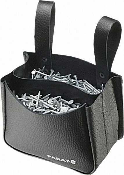 Nageltasche Rindsleder, schwarz 120 x 150 x 75mm